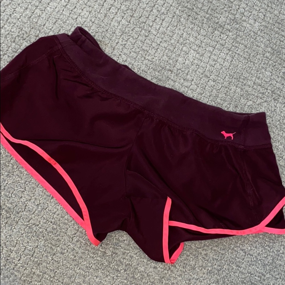 Pink running shorts